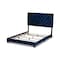 Baxton Studio Candace Luxe and Glamour Navy Velvet Upholstered Full Size Bed 149-8947 - alternate 5